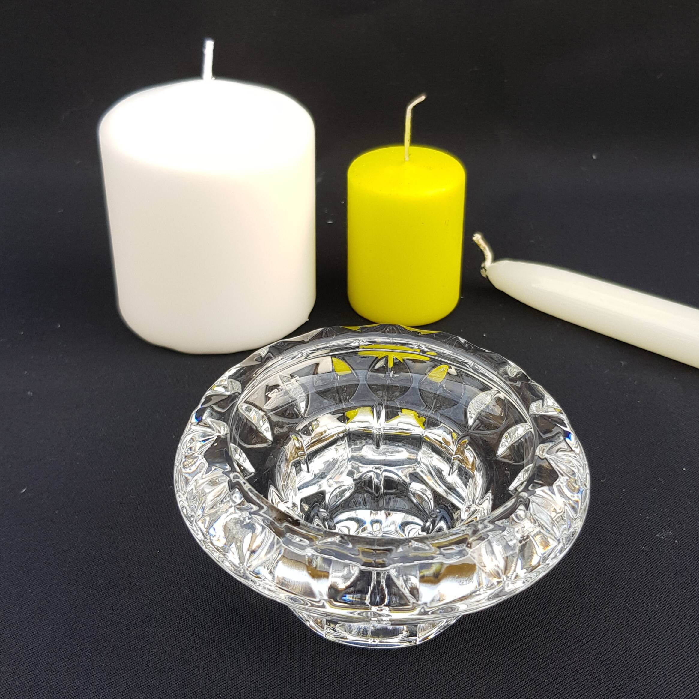 Old glass candle holder