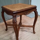 Pouf canné d'époque dix-huitième