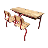 School desk school desk double vintage bench 1960