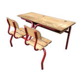 School desk school desk double vintage bench 1960