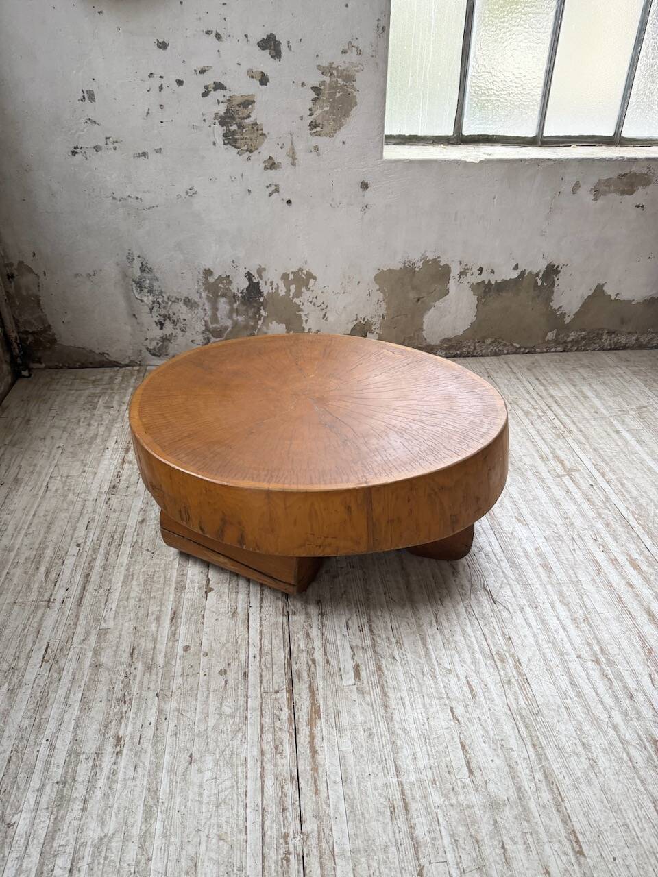 Brutalist coffee table "round log" XL