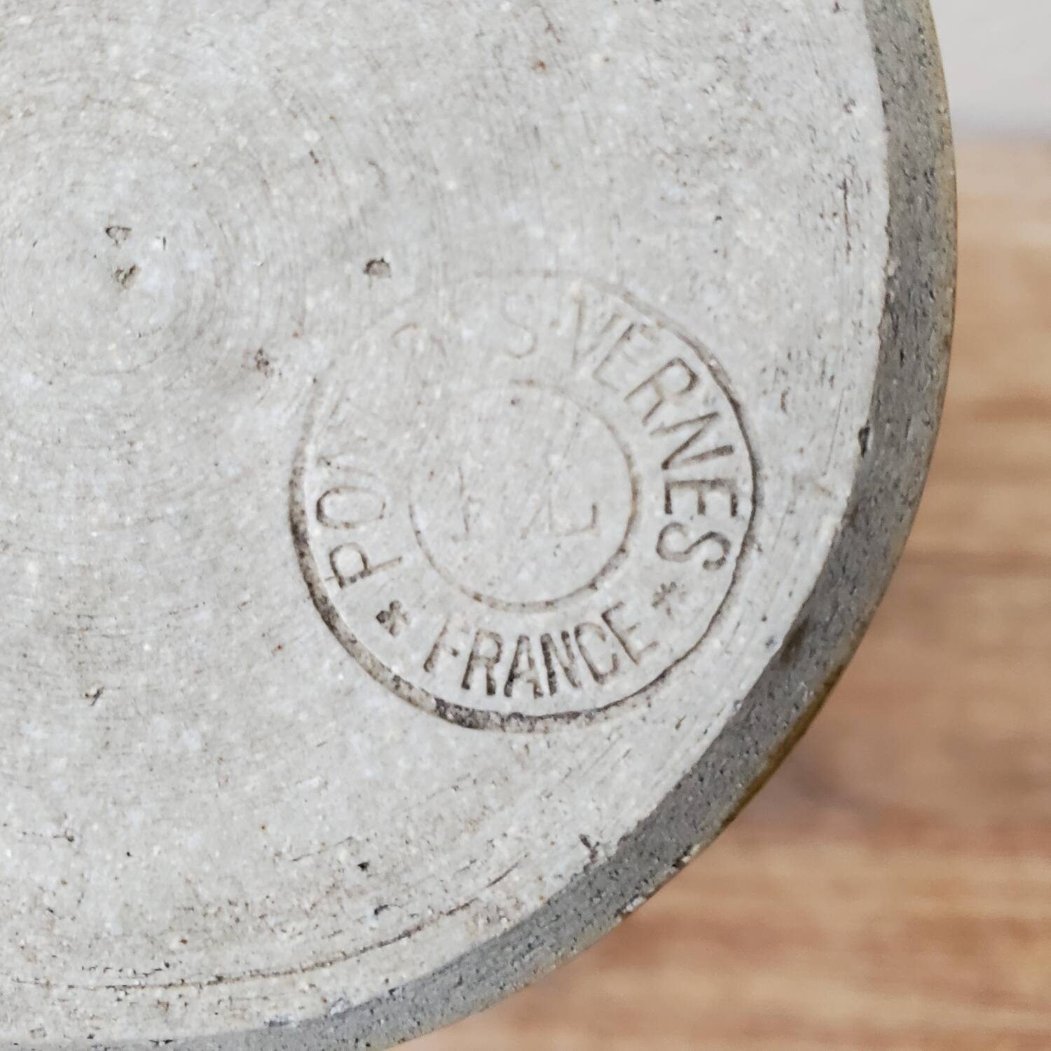 Pont-des-Vernes sandstone bottle signed