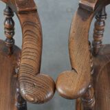 Set of two antique English highback Windsor chairs from the 18th century