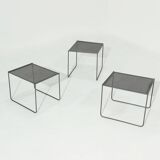 Post Modern Perforated Steel Nesting Tables 1980s