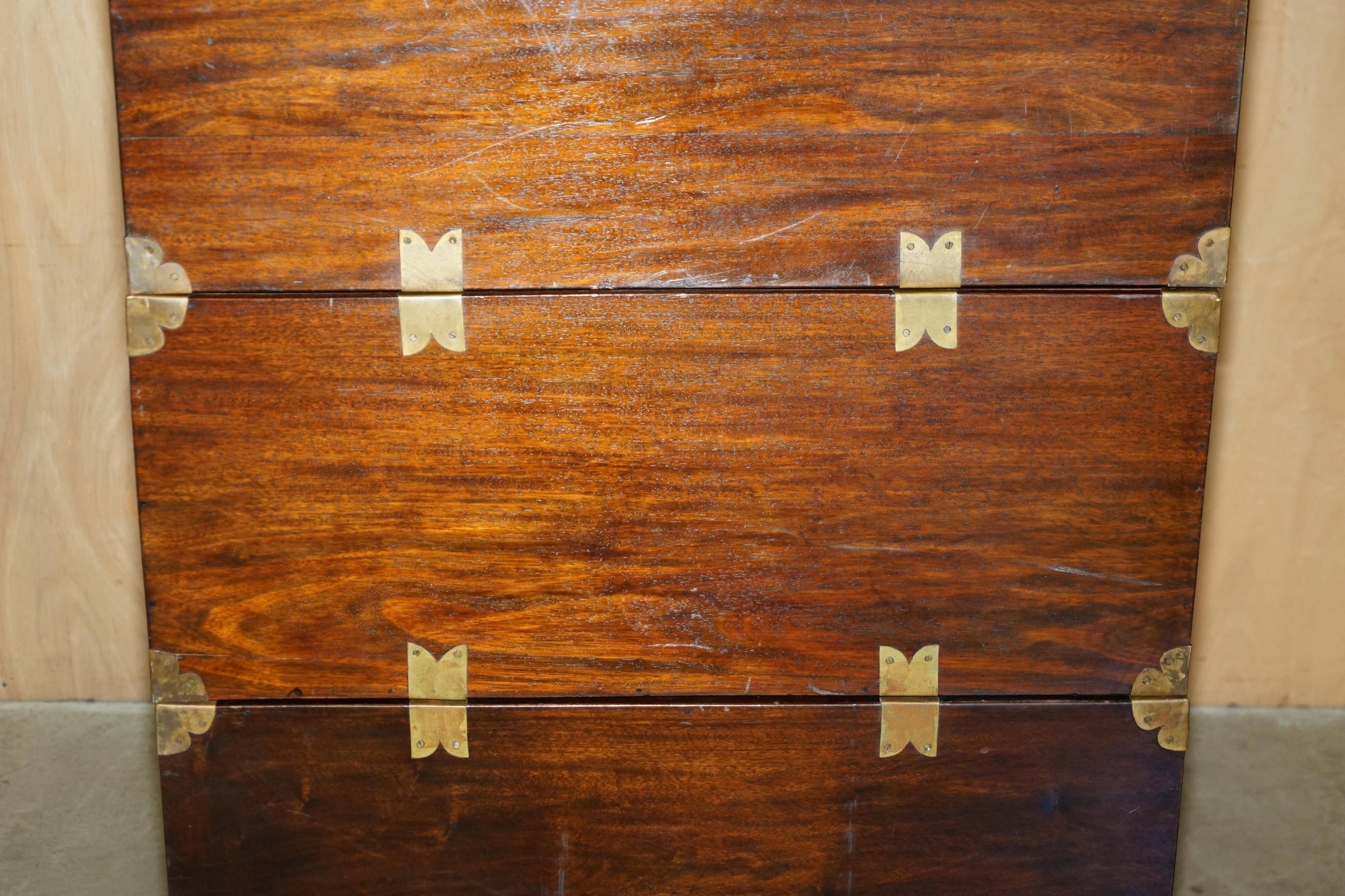 Four stackable Chinese campaign chests, circa 1880.