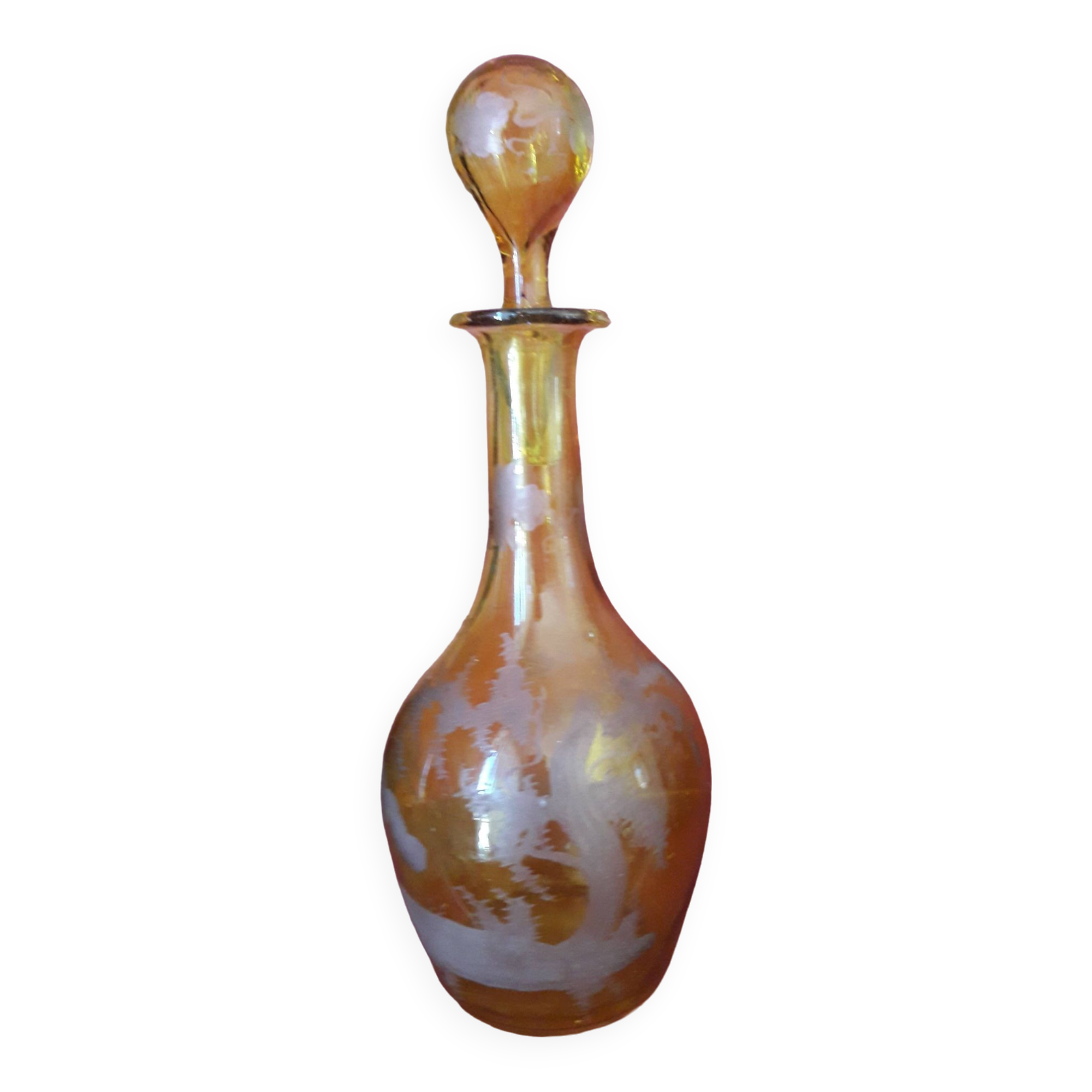 1900 glass carafe with refined decor