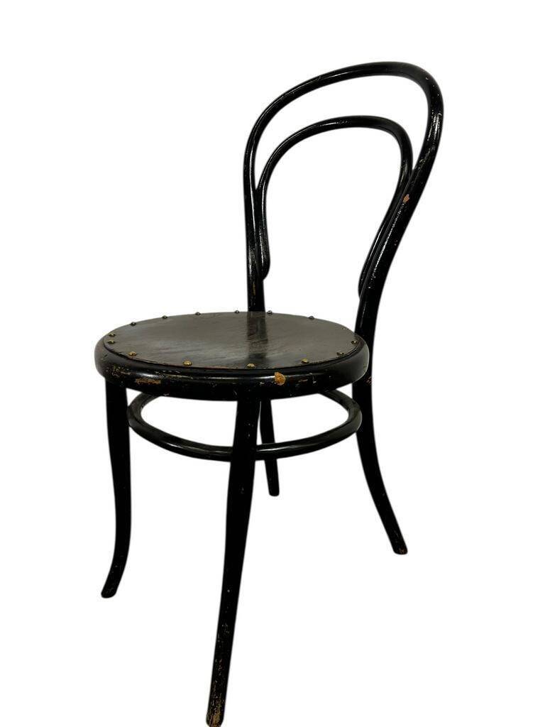 Thonet vintage black wooden chair