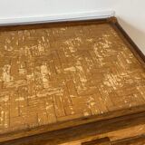Rattan and vintage bamboo chest of drawers