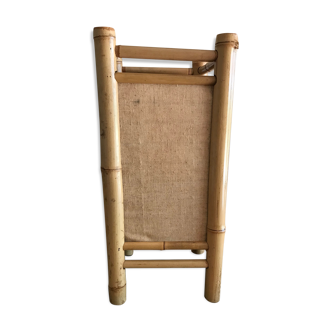 Table lamp in bamboo and vintage fabric