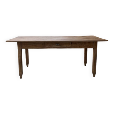 Table de ferme boucher chêne années 50