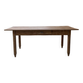 1950s oak butcher's farm table