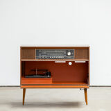 Meuble platine à vinyle scandinave vintage 1960