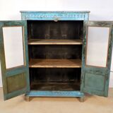 Vaisselier - Burmese teak buffet with original blue patina