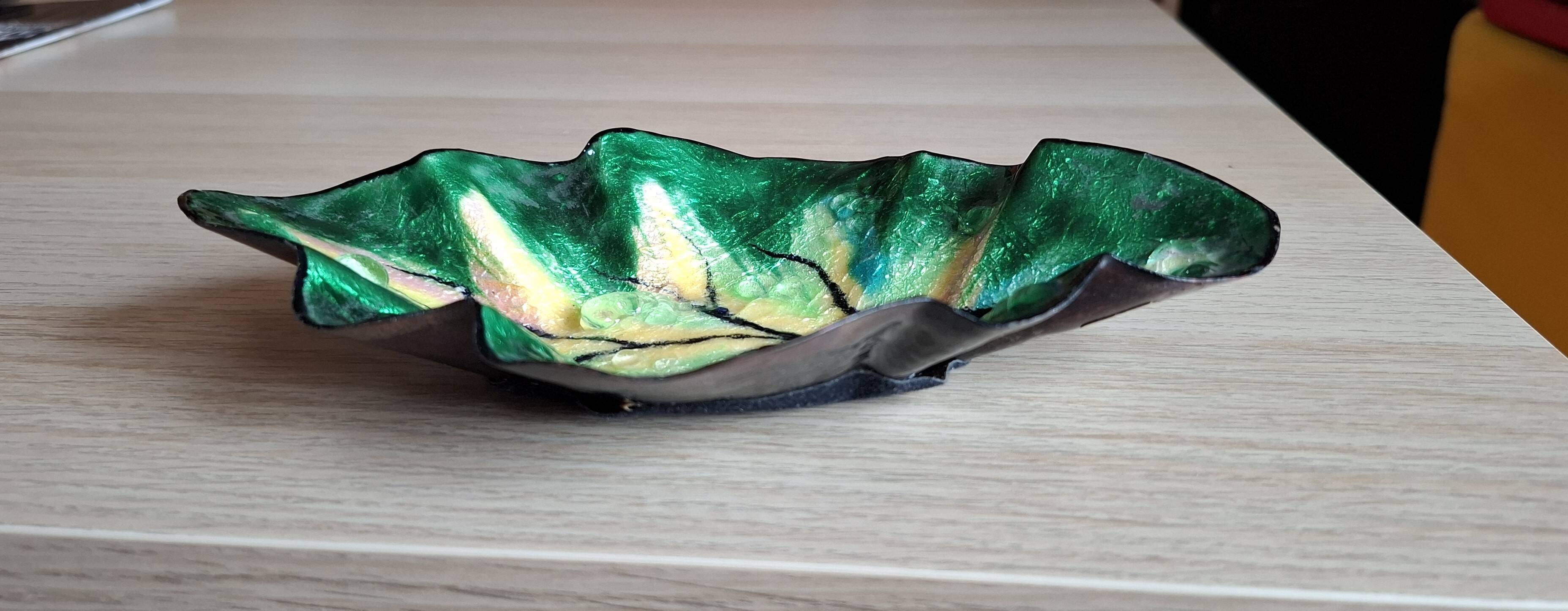 Limoges enamel trinket dish