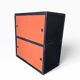 Vintage orange sliding door wardrobe kewlox