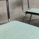 Lot de 3 chaises en formica chrome et vert clair