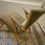 Zig Zag Chair taupe Scandinavian years 50/60