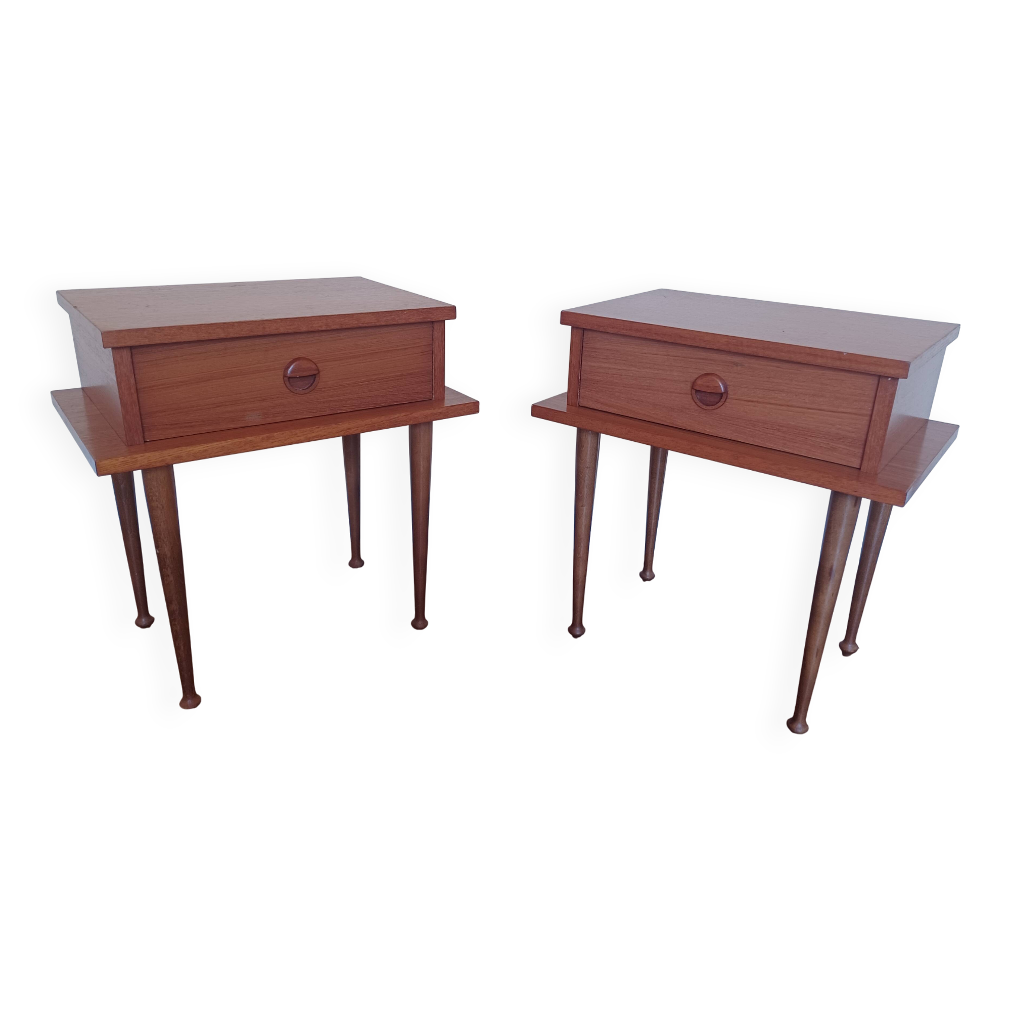 Pair of 60s bedside tables