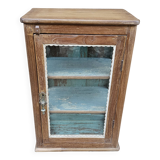 Antique Art Deco wall display case in Burmese teak