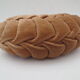 Vintage round cushion in velvet grège / chamois of 36cm in diameter