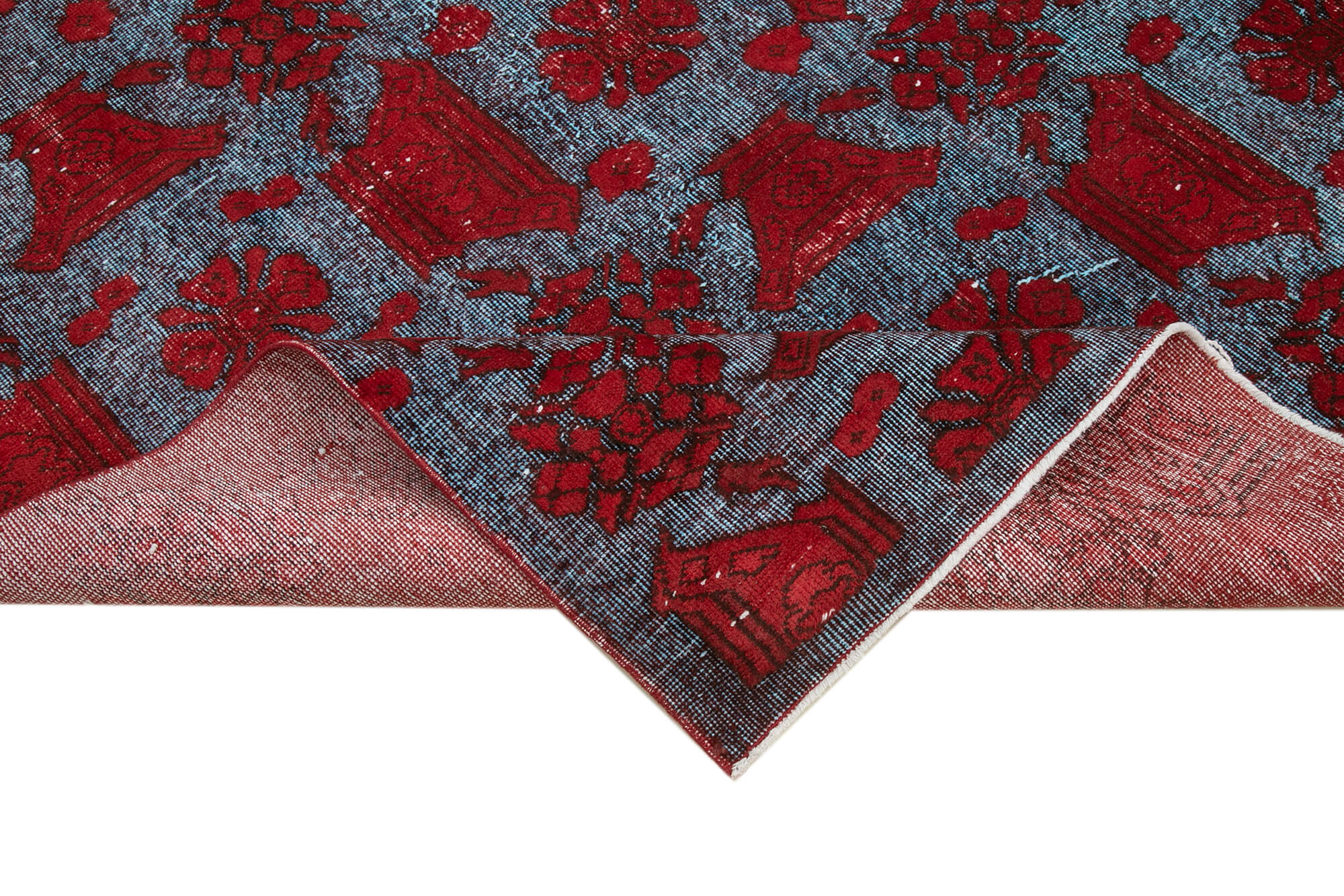 Hand-Knotted Antique Turkish 1980s 173 cm x 296 cm Red Carpet