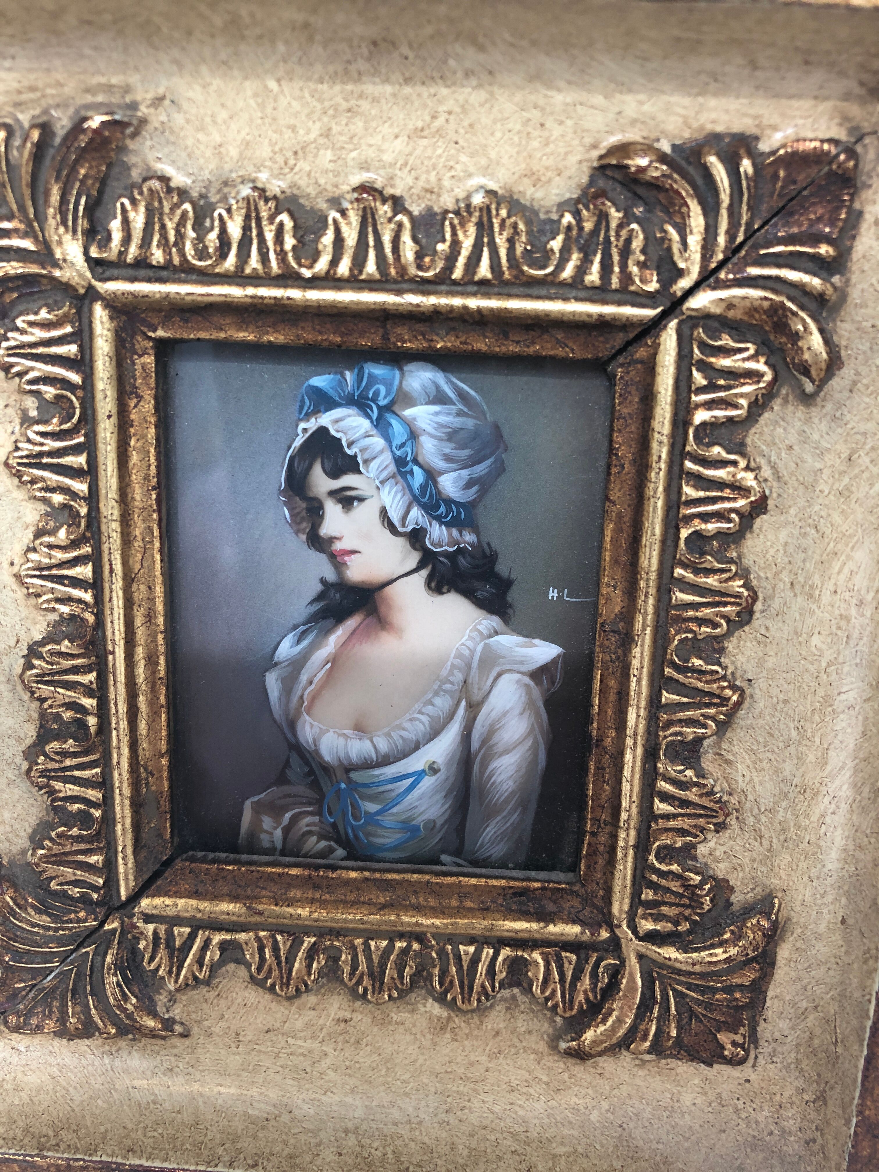 Miniature portrait woman, early 20th