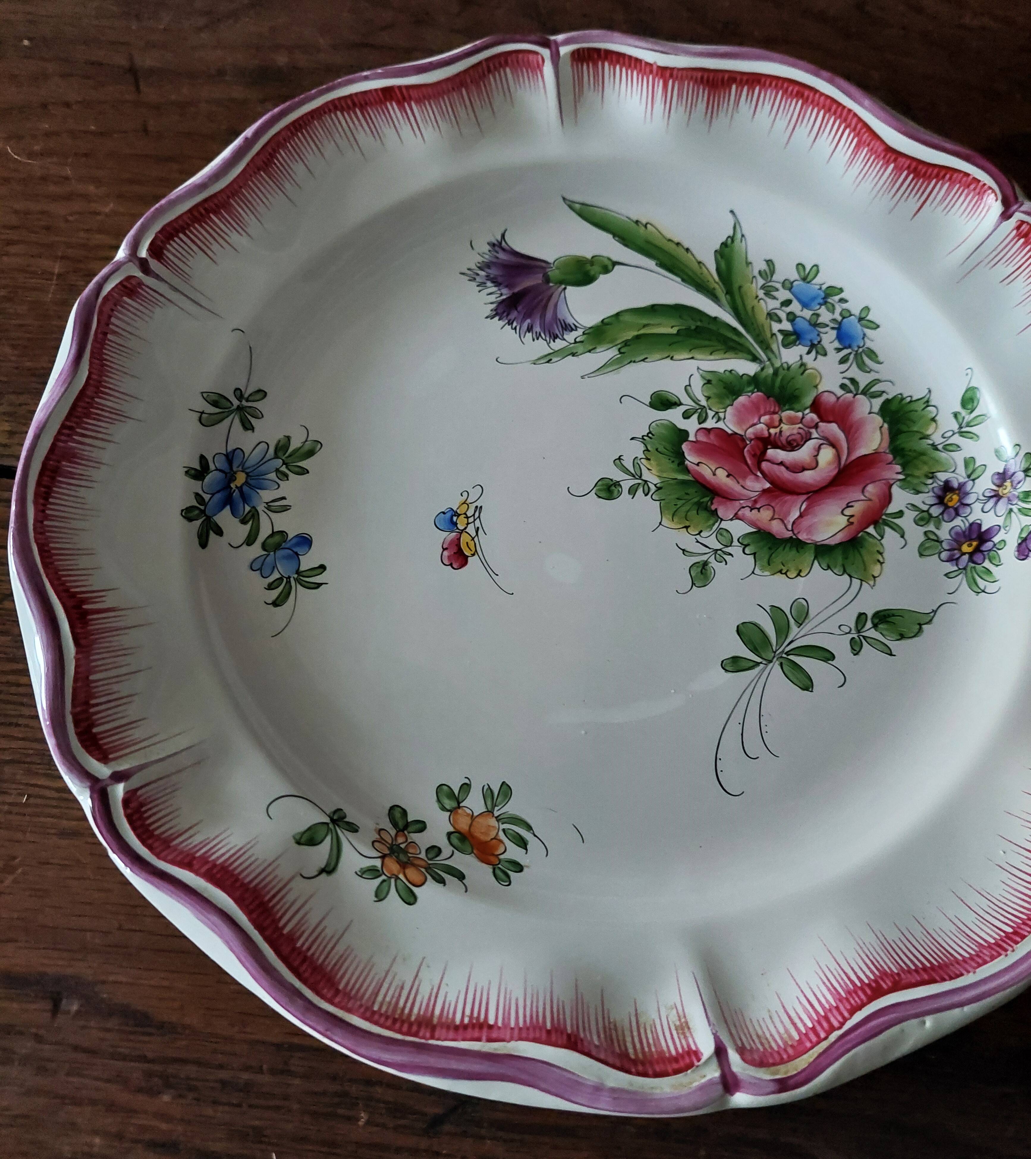 Hollow plate earthenware with eastern decor