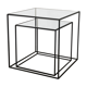 Black metal and glass tables sofa tip