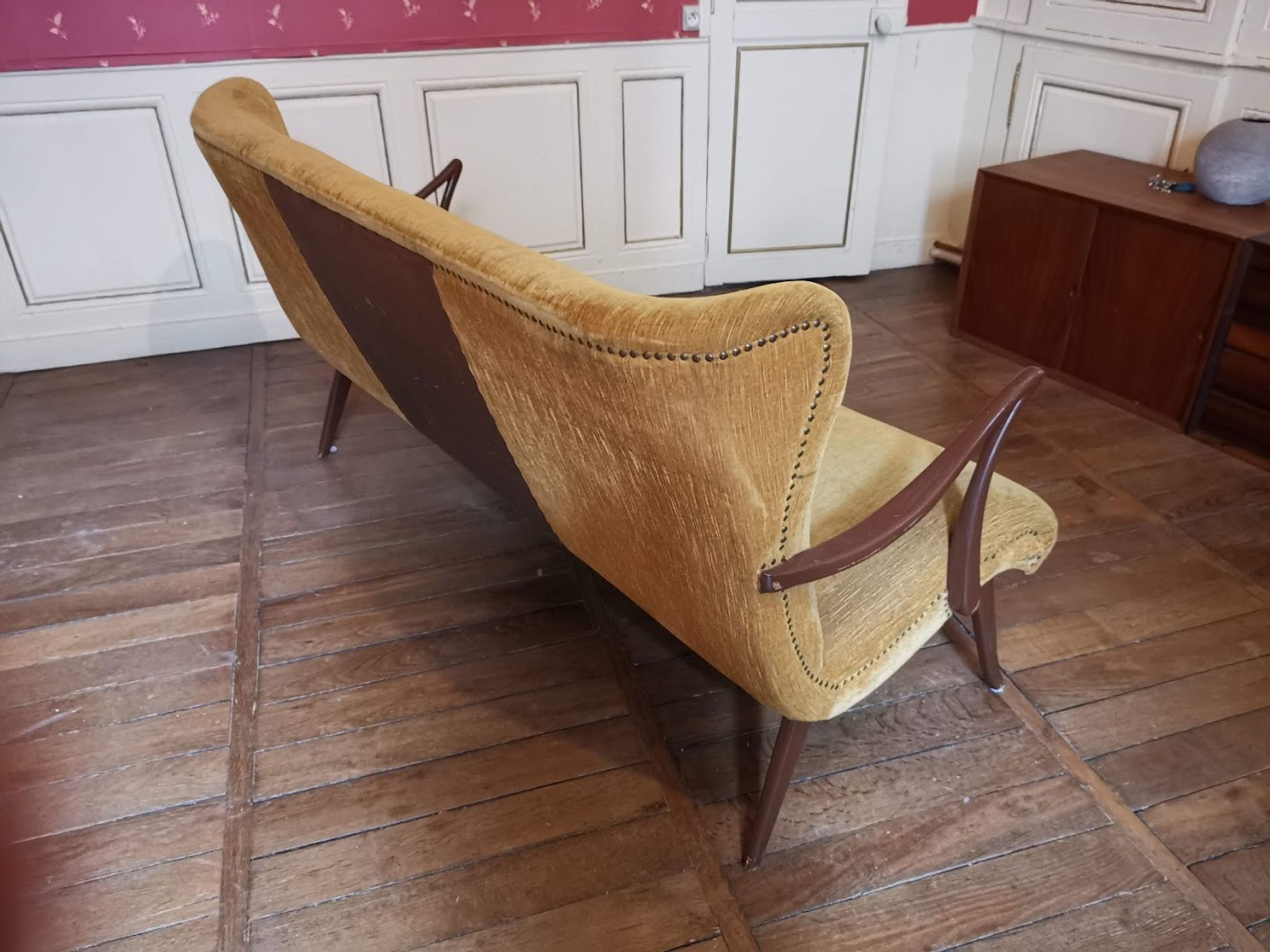 Canapé wing scandinave années 50 60