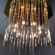 J.T Kalmar chandelier in brass and plexiglass of the 70s