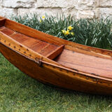 Ancient Picardy boat in solid wood
