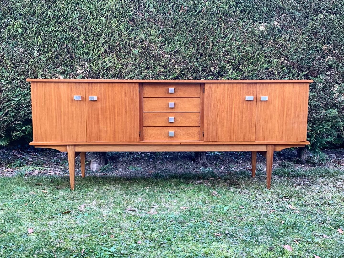 Italian sideboard 60s chrome handles