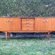Italian sideboard 60s chrome handles