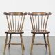 Set of 8 antique wooden spindle chairs