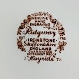 6 Ridgway "Hayride" brown and white dessert plates, Staffordshire Iron