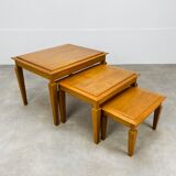 Classic wooden nesting tables