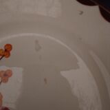 Opaque porcelain plate HBCM Creil Montereau model Huguette diam 22.5 cm