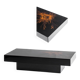 Vintage coffee table. Black lacquered wood with design by H D. France, 1980s