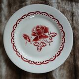 6 mismatched antique flat plates