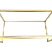 Set of Postmodern Brass, Steel and Glass Nesting Tables by Romeo Rega, Italy