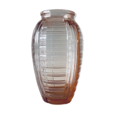 Old pink glass vase
