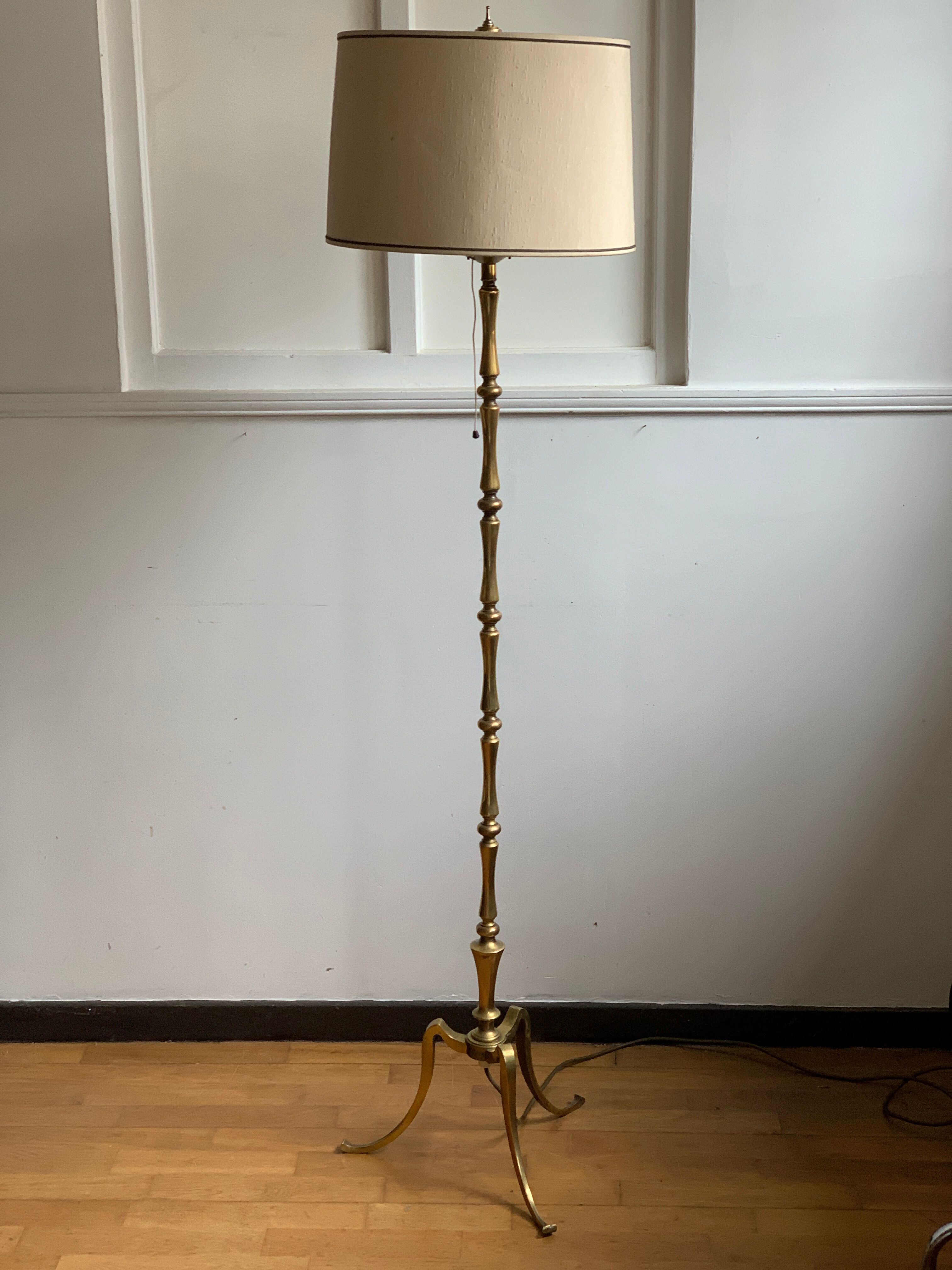 Vintage brass floor lamp