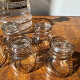 Service carafe et verres à liqueurs liseré doré