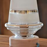 Table lamp glass globe and gilded edging