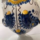 Italy Savona pair of earthenware vases floral decoration anonymous character XVIII e
