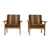 Chaises faciles en chêne vintage | années 50 | danois