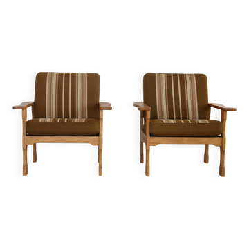 Vintage oak easy chairs |50s | danish