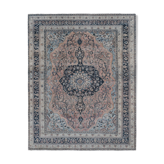 Blue Colors Distressed Oversized Rug, Wool Rug, Oriental Turkey Oushak Carpet