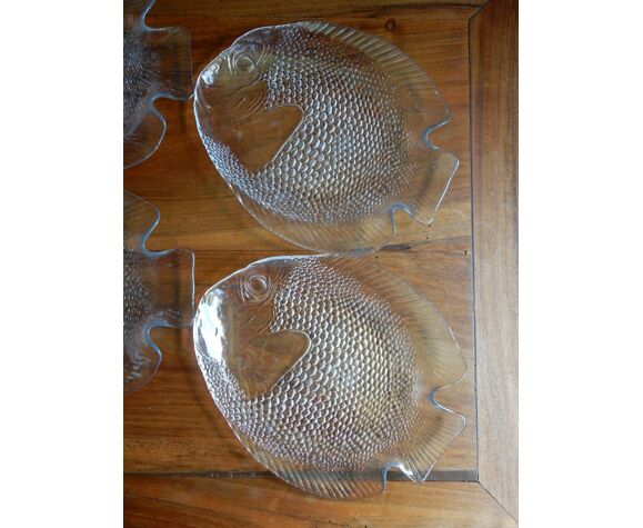 6 Arcoroc Glass Fish Plates Selency 6 Arcoroc Glass Fish Plates Selency