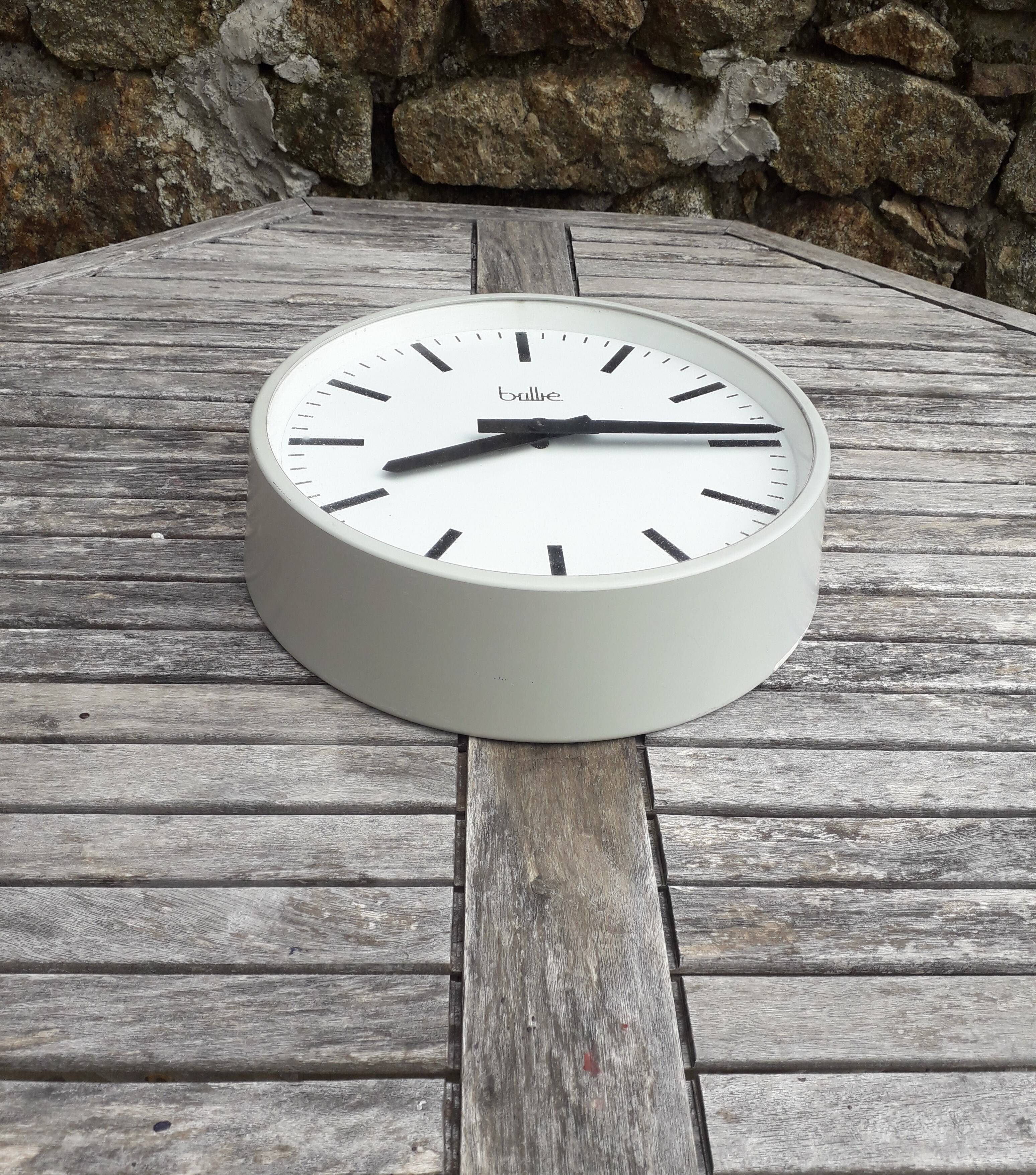 Brillié factory / industrial wall clock - satellite - 1950s
